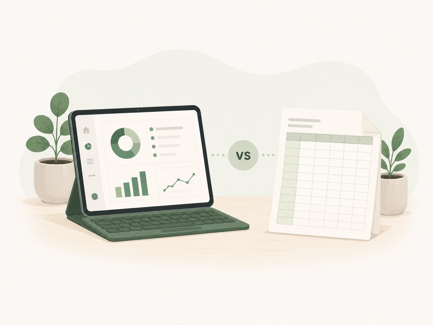 Budgetark vs Excel illustration